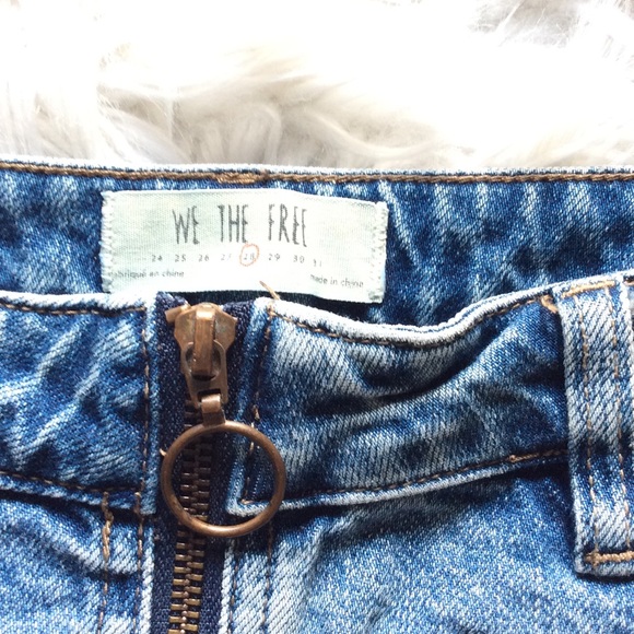 FP “Zip it Up” Distressed Denim Skirt - Picture 6 of 11